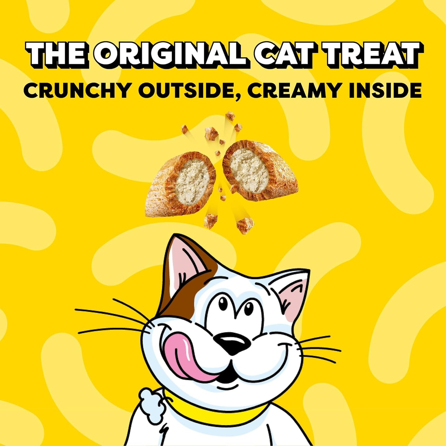 Jumbo Stuff Crunchy & Soft Cat Treats, Chicken, 2.5 Oz, 12 Pack | Crunchy Outside, Soft Inside, under 2 Calories per Treat, Resealable Stay-Fresh Pouches, 100% Complete & Balanced