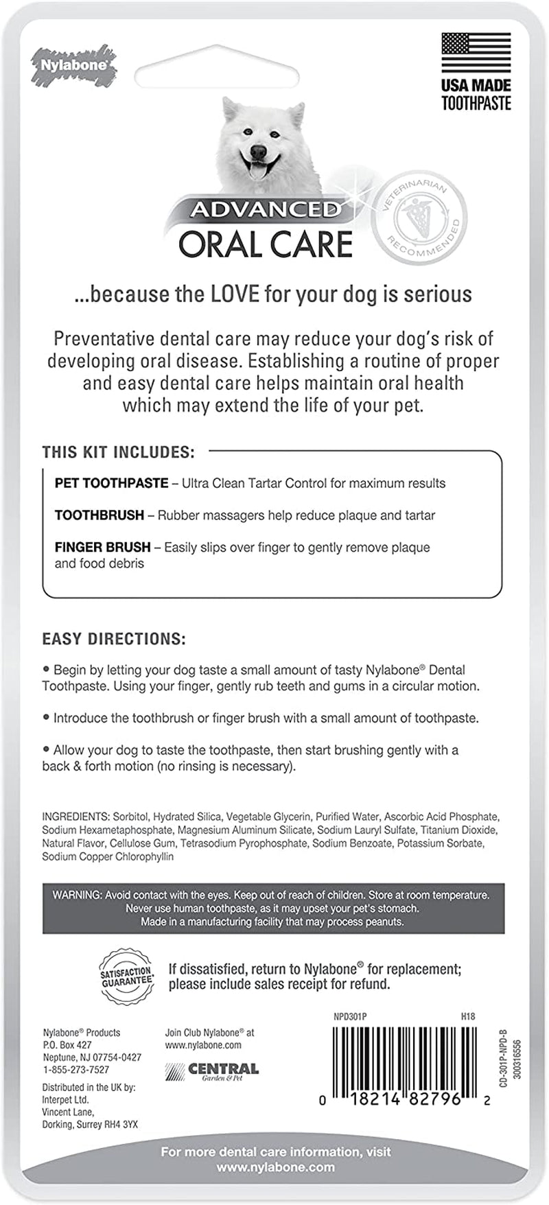 Advanced Oral Care Dog Dental Kit Original Flavor 2.5 Oz.