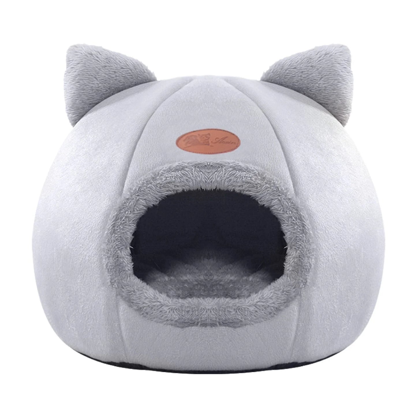 Warm Pet Cave Indoor Cat House Soft Cat Tent Bed Cute Cat Cubby Cozy Dog House Bed Pet Supplies Black of Friday