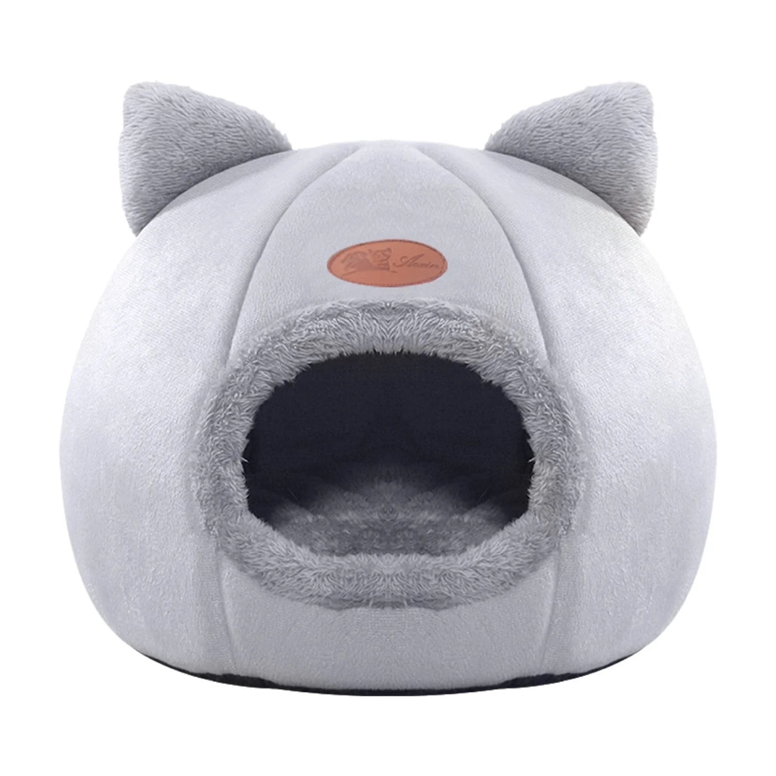 Warm Pet Cave Indoor Cat House Soft Cat Tent Bed Cute Cat Cubby Cozy Dog House Bed Pet Supplies Black of Friday
