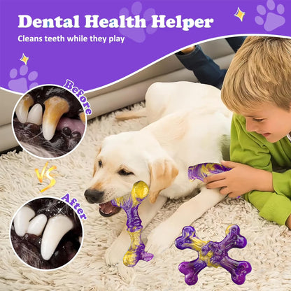 Tough Dog Toys for Aggressive Chewers 3 Pack, Indestructible Dog Toy for Large Dogs, Bacon Flavored, Keeps Dogs Busy