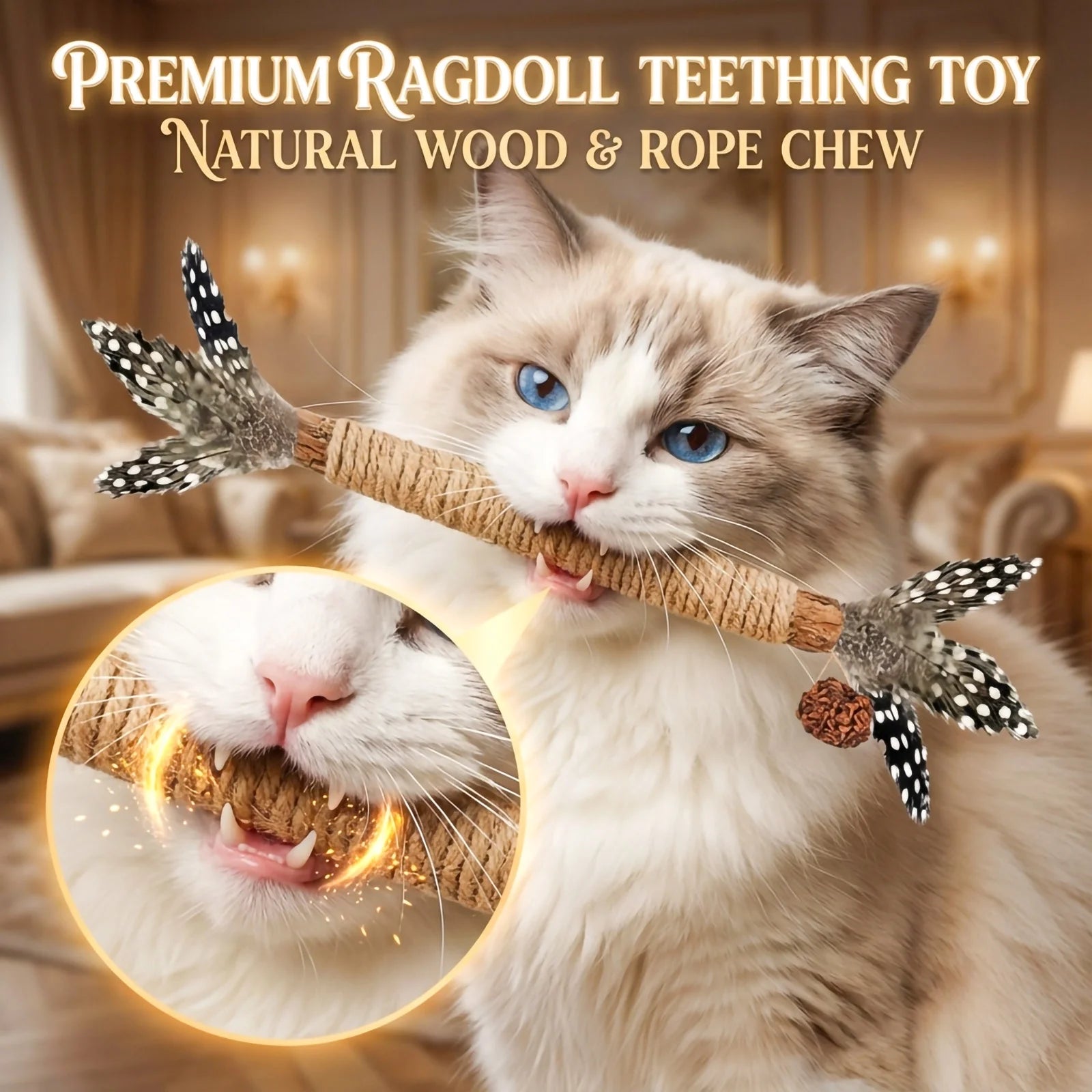 Grembeb Cat Silvervine Toys 7Pcs Kitty Feather Catnip Treat Kitten Snack for Indoor Cats Chew Stick for Self Play