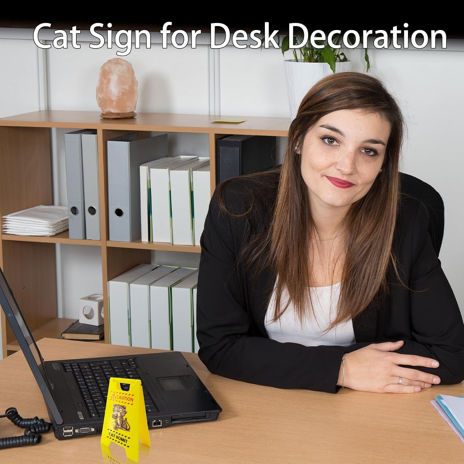 Cat Vomit Caution Sign 3Pcs Funny Mini Cat Warning Overstimulated Desk Sign | Cat Mom Dad Perfect Gag Gift for Women Men Pet Owners Best Friends Humor Enthusiasts Cat Themed Home Office Decorations
