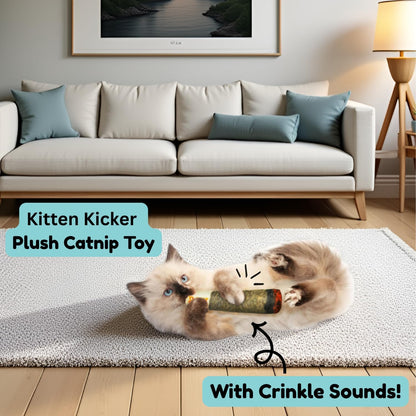 Cat Doobie Catnip Cat Toy - Crinkle Kitten Kicker with Extra Strong Catnip - Funny Interactive Cat Toy Indoor Cat Gifts