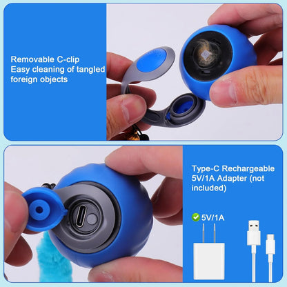 OEIKPFN Cat Toys for Indoor Cat Toy Smart Interactive Cat Toy Ball Rechargeable Two Speed Adjustment for Bored Indoor, Blue
