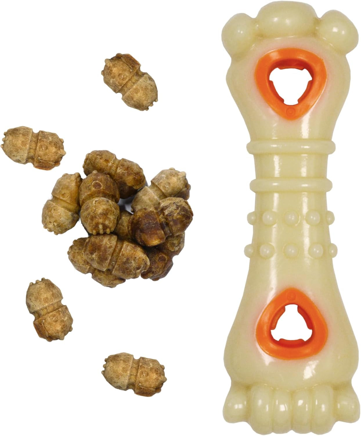 Power Chew Knuckle Bone & Pop-In Dog Treat Toy, Large | Chicken Flavor, Includes 6 Natural Treats, Dog Enrichment, Interactive Dog Toys to Keep Them Busy, for Dogs up to 50 Lbs