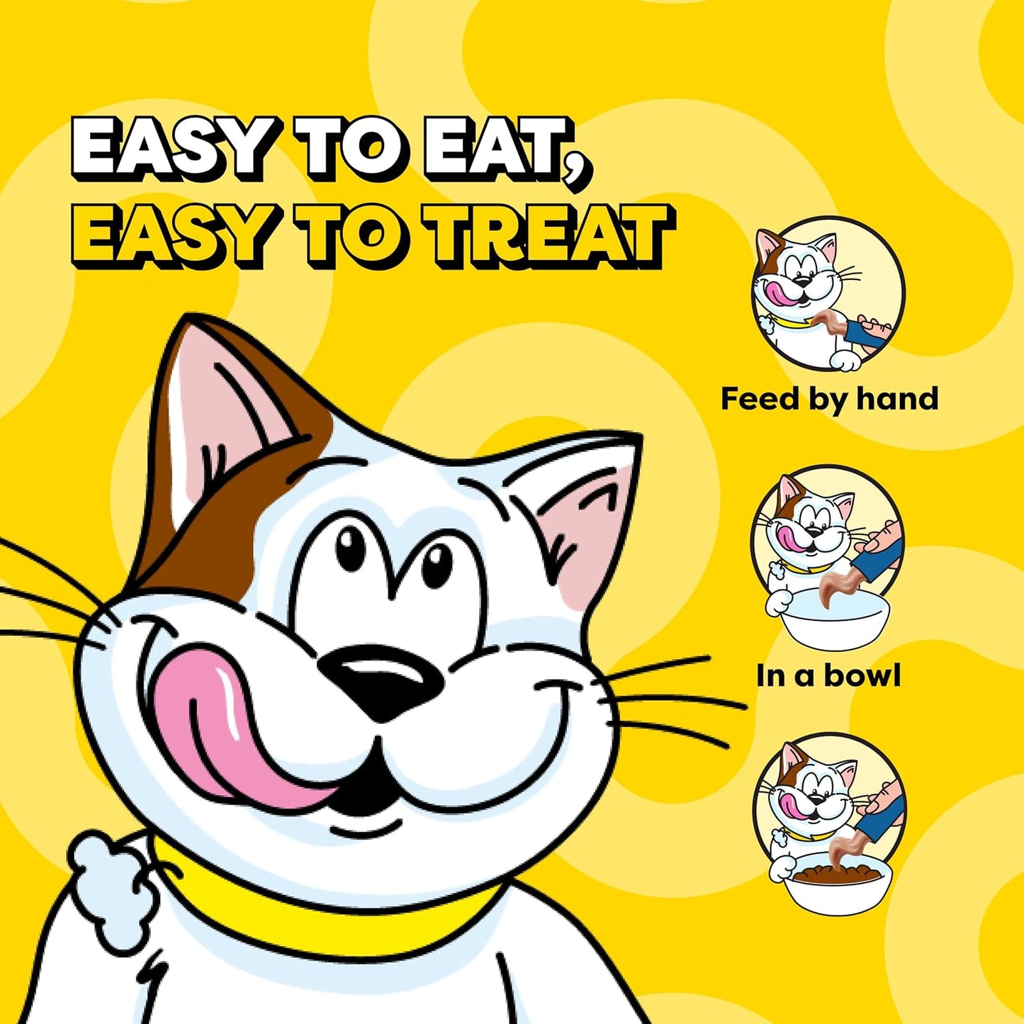 Creamy Puree Lickable Cat Treats, Seafood Variety, 48 Count | under 15 Calories per Tube, Great for Senior Cats, No Chewing Required, No Added Sugar, Wet Squeezable Treat, 0.42 Oz. Tubes