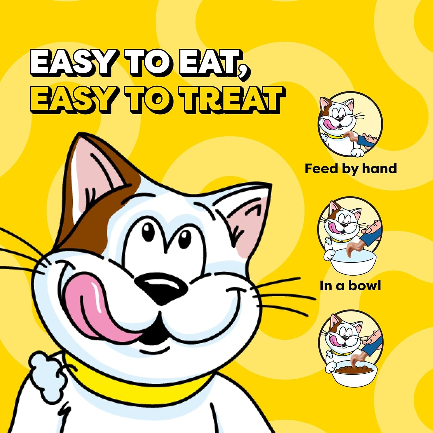 Creamy Puree Lickable Cat Treats, Seafood Variety, 48 Count | under 15 Calories per Tube, Great for Senior Cats, No Chewing Required, No Added Sugar, Wet Squeezable Treat, 0.42 Oz. Tubes