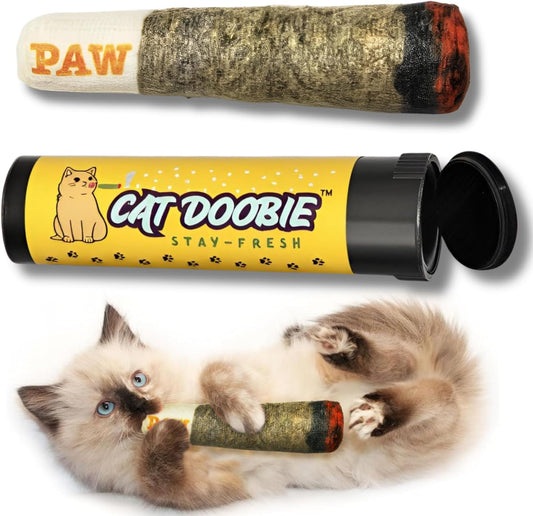 Cat Doobie Catnip Cat Toy - Crinkle Kitten Kicker with Extra Strong Catnip - Funny Interactive Cat Toy Indoor Cat Gifts