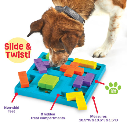 Brightkins Brain Teaser Dog Toy Treat Puzzle Including Guide for Puppy Birthdays, Multi-Color Jigsaw
