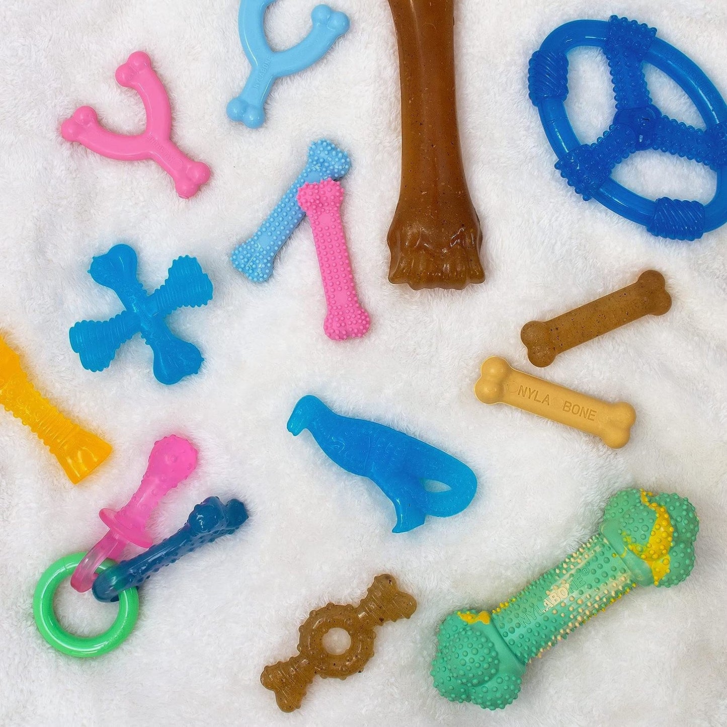 Puppy Chew Teething Bone & Ring Bone Chew Toy Flavor Medley & Chicken X-Small (2 Count)