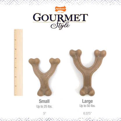 Strong Chew Gourmet Style Wishbone Dog Toy, Dog Chew Toy, Peanut Butter Flavor, Large, 1 Count