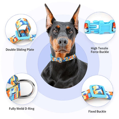 Dog Collar for Large Dogs, Durable Comfortable Nylon Dog Collars, Adjustable Dog Collars with Buckle