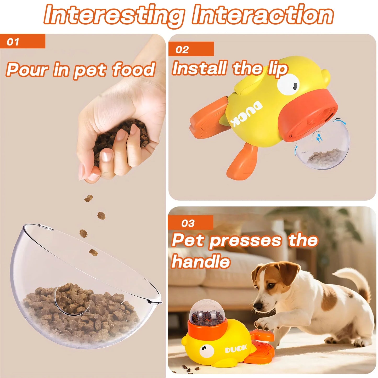 Interactive Dog Toys，Dog Interactive Treat Dispenser Toy，Promotes IQ Training and Entertainment Reduces Bloating Anti-Gulping
