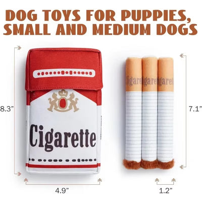 Juguete de Peluche Interactivo para Perros - Cigarrillos con Chillido