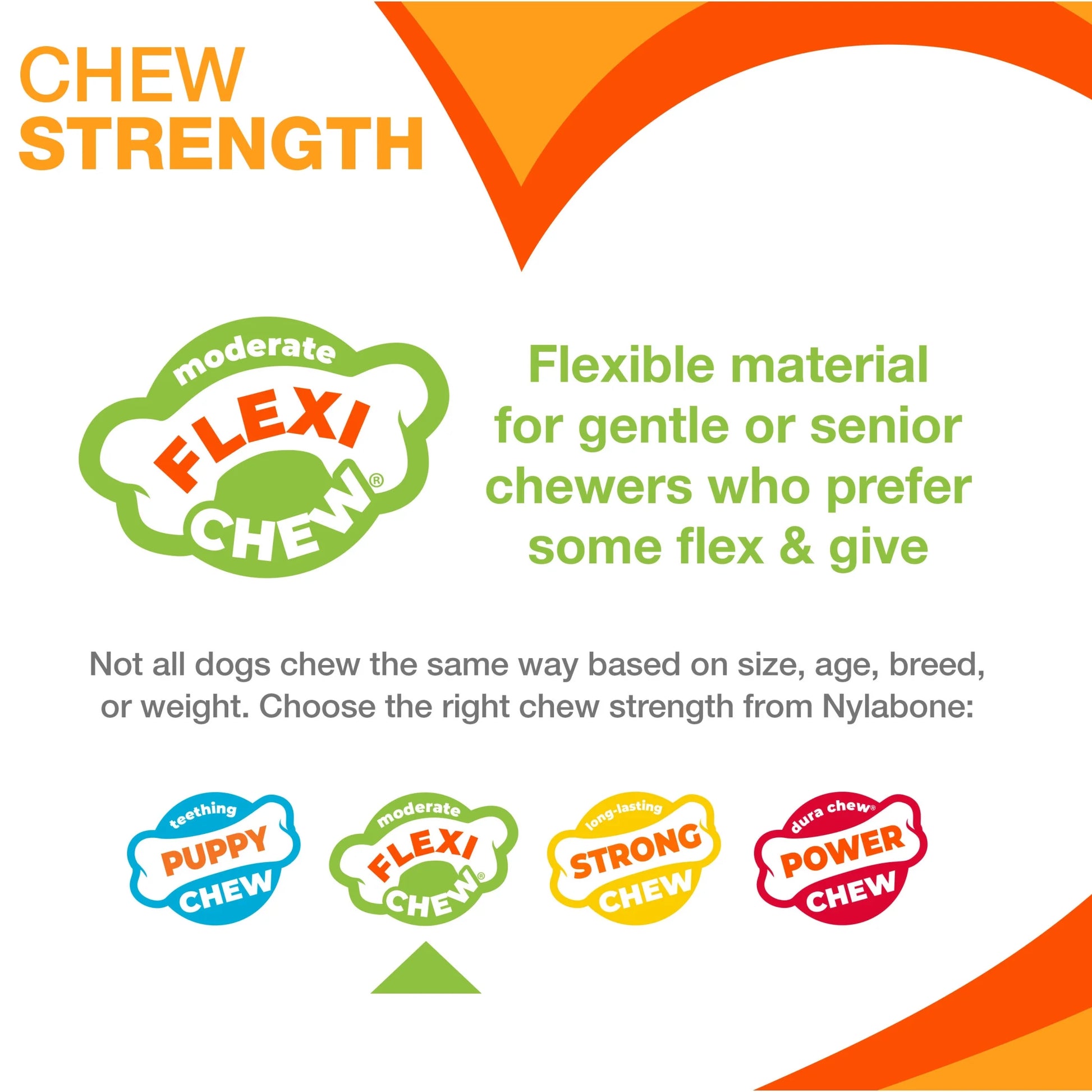 Flexi Chew Bone Dog Chew Toy Peanut Butter & Bacon Orange & Blue Xx-Small (2 Count)