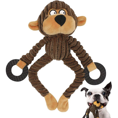 Juguete de Peluche con Chillido para Cachorros | Mono, Vaca u Osito