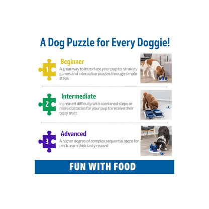 Dog Gambling Tower Strategy Game, Level 1, Beginner Dog Puzzle Toy, Treat Dispenser