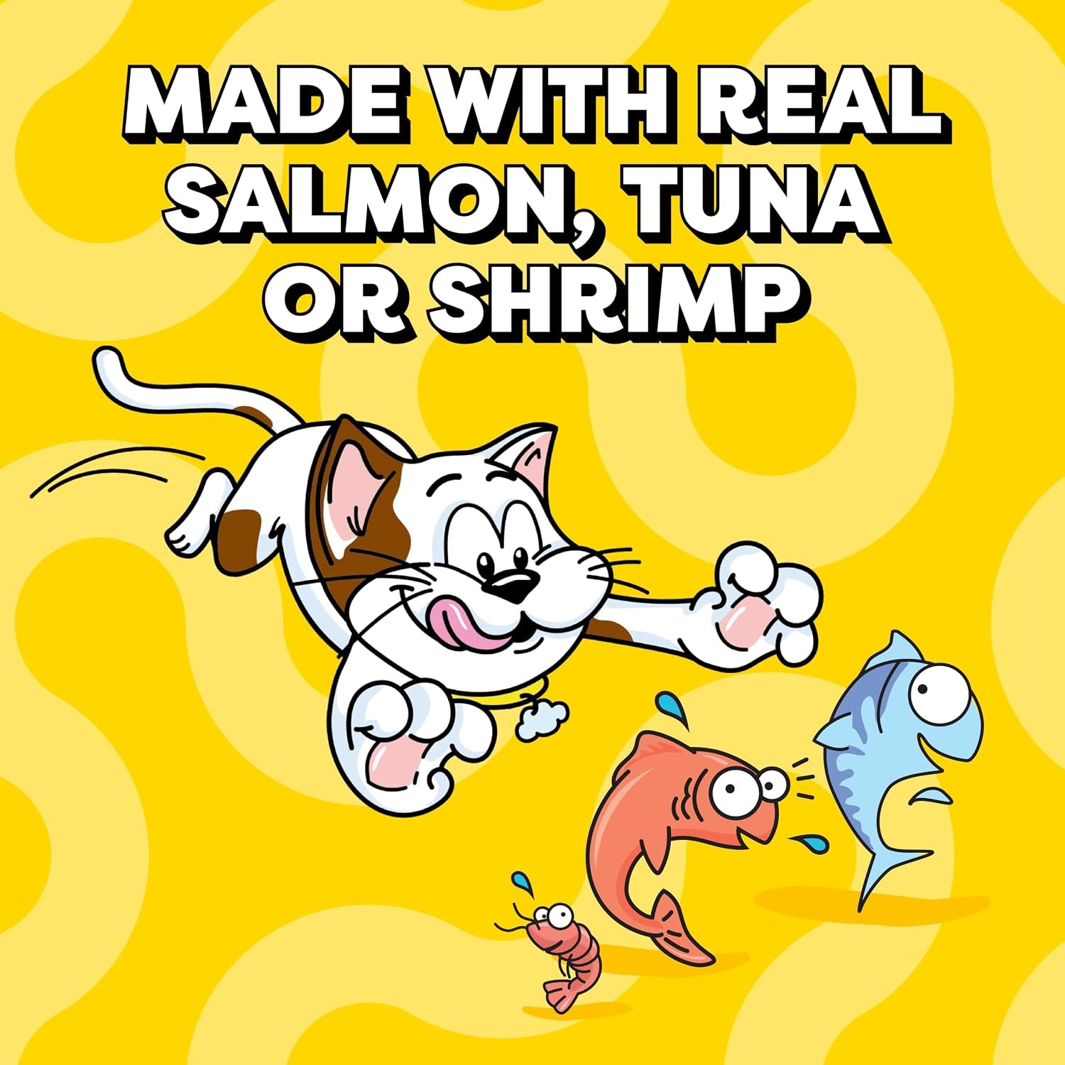 Creamy Puree Lickable Cat Treats, Seafood Variety, 48 Count | under 15 Calories per Tube, Great for Senior Cats, No Chewing Required, No Added Sugar, Wet Squeezable Treat, 0.42 Oz. Tubes