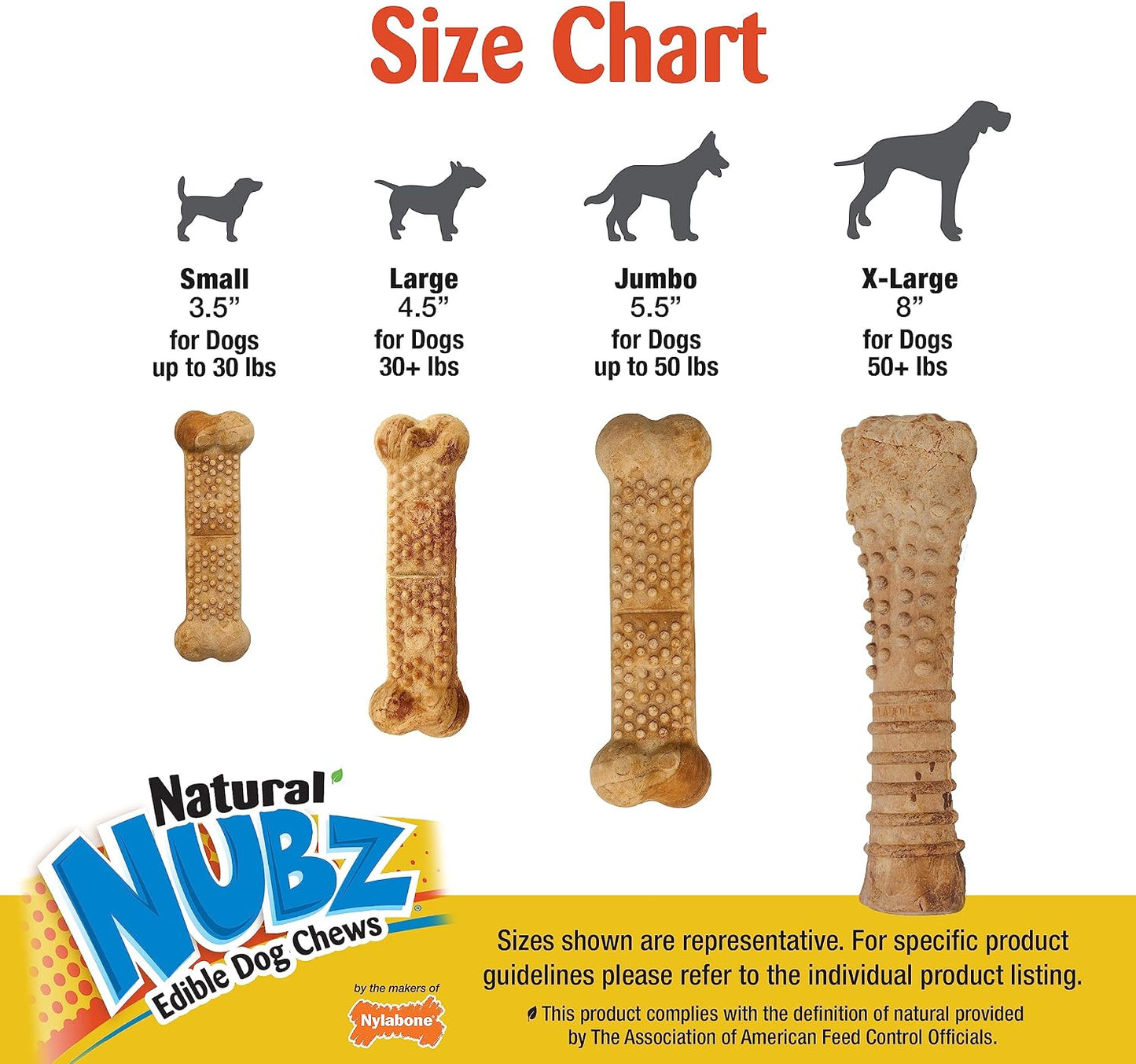 Nubz Wild Natural Dog Treats, Bison Flavor, Small, 4 Count | Long Lasting Dog Chews, Made in USA, Limited Ingredients, Highly Digestible, Dog Dental Treats for Small Dogs up to 30 Lbs