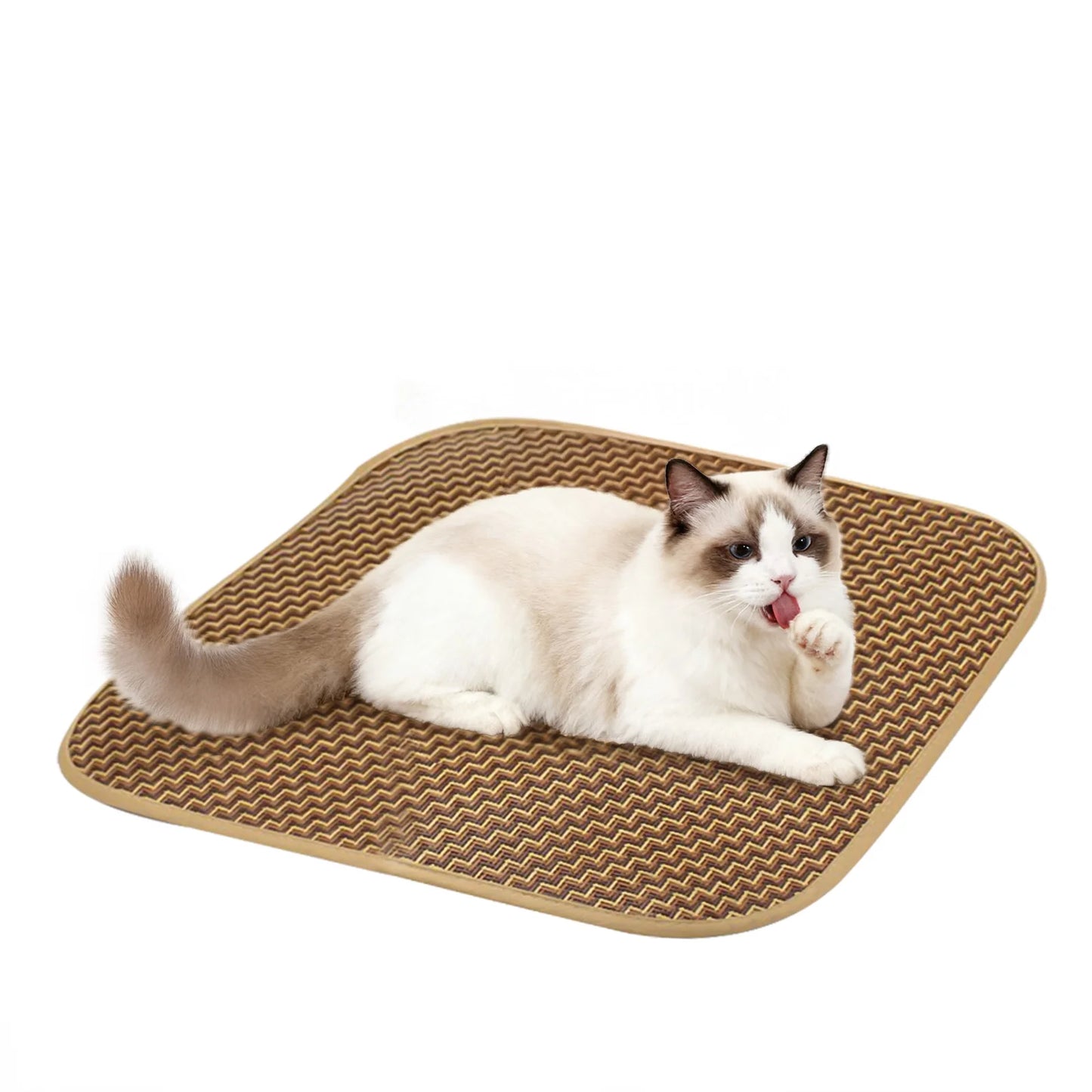 Cat Bed  Cat House for Indoor Cats with 2 Cushion, Large Cat Cave with Scratch Pad and Fluffy Ball Hanging,Blue