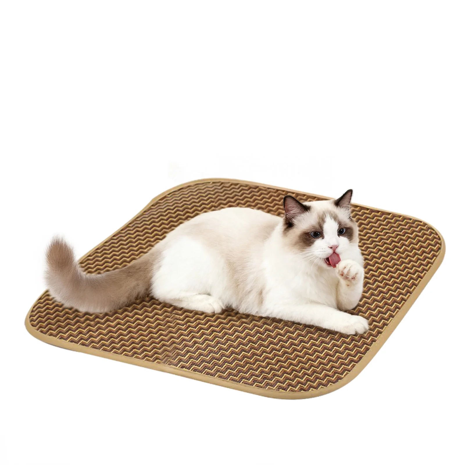 Cat Bed  Cat House for Indoor Cats with 2 Cushion, Large Cat Cave with Scratch Pad and Fluffy Ball Hanging,Blue
