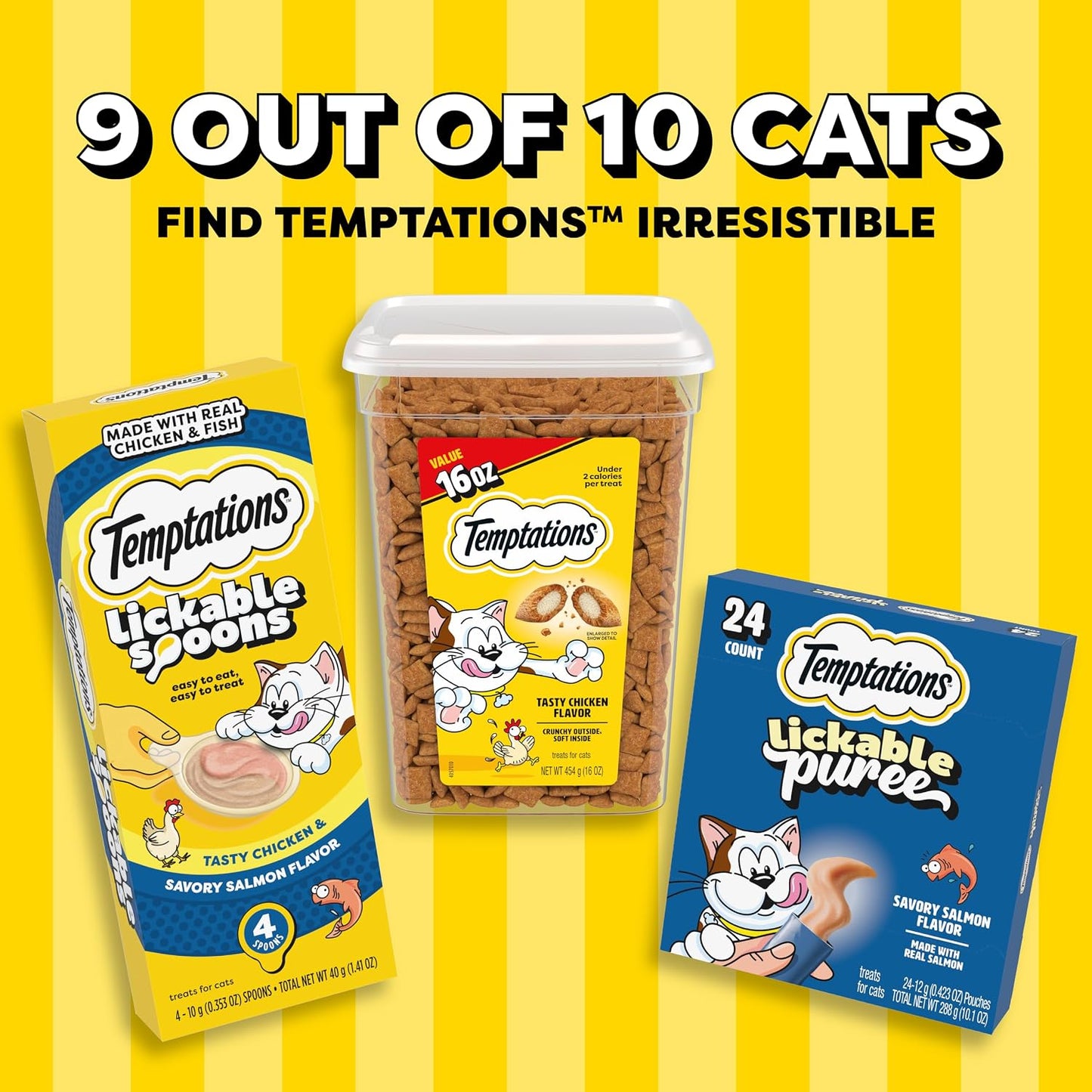 Wacky Blasts Cat Treats, Cluckin' Bacon Flavor, 3 Oz, 12 Pack | Chicken, Bacon & Catnip Flavor Bits, Crunchy Outside, Soft Inside, under 2 Cal, 100% Complete & Balanced, Resealable Pouch