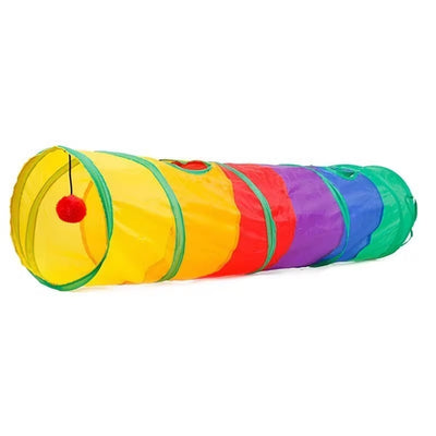 Túnel Plegable para Gatos y Mascotas Pequeñas | Juguete Interior y Exterior