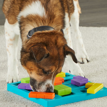 Brightkins Brain Teaser Dog Toy Treat Puzzle Including Guide for Puppy Birthdays, Multi-Color Jigsaw