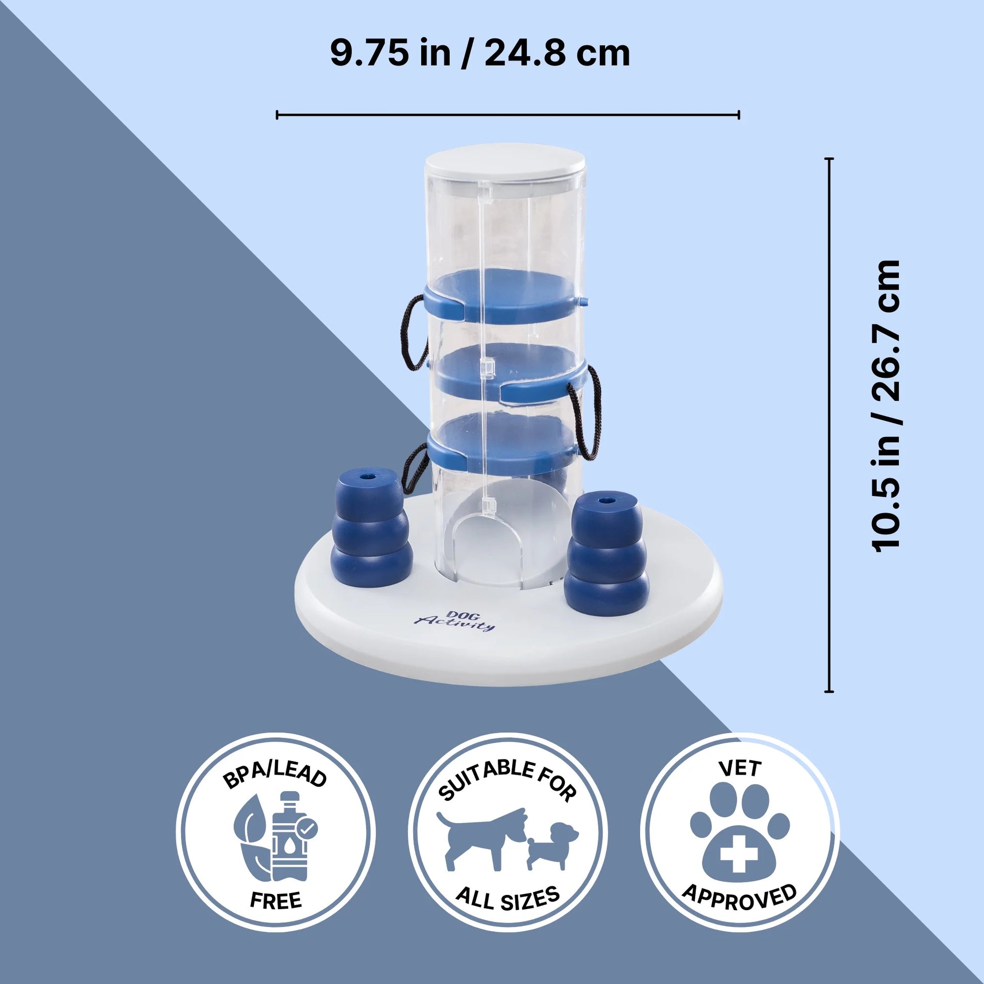 Dog Gambling Tower Strategy Game, Level 1, Beginner Dog Puzzle Toy, Treat Dispenser