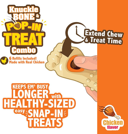 Pop-In Treat Toy Chicken Dog Treat Refills, 30 Count | Made with Real Chicken, Fits Any  Pop-In Treat Toy, All-Natural Dog Treats, Highly Digestible, Limited Ingredients