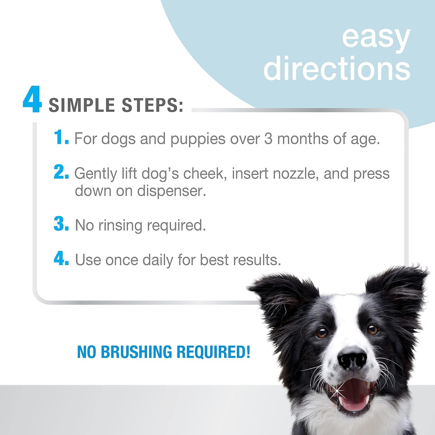Advanced Oral Care Pet Dental Foam Tartar Remover & Breath Freshener for Dogs, Dog Teeth-Cleaning, 4 Oz.