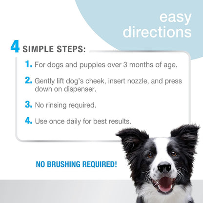 Advanced Oral Care Pet Dental Foam Tartar Remover & Breath Freshener for Dogs, Dog Teeth-Cleaning, 4 Oz.