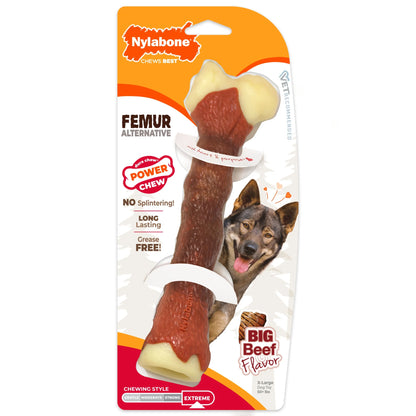 Power Chew Femur Bone Alternative Dog Toy, Dog Chew Toy, Beef Flavor, X-Large, 1 Count