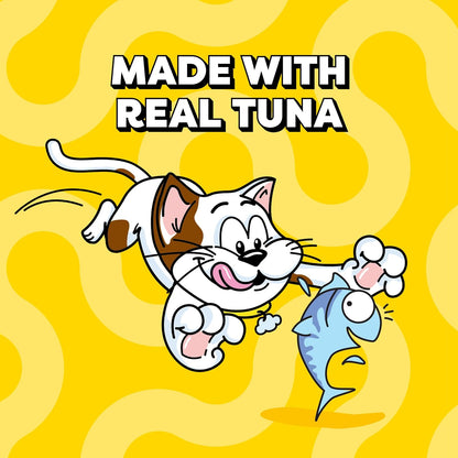 Creamy Puree Lickable Cat Treats, Tuna, 4 Count, 11 Pack | under 15 Calories per Tube, Great for Senior Cats, No Chewing Required, No Added Sugar, Wet Squeezable Treat, 0.42 Oz. Tubes