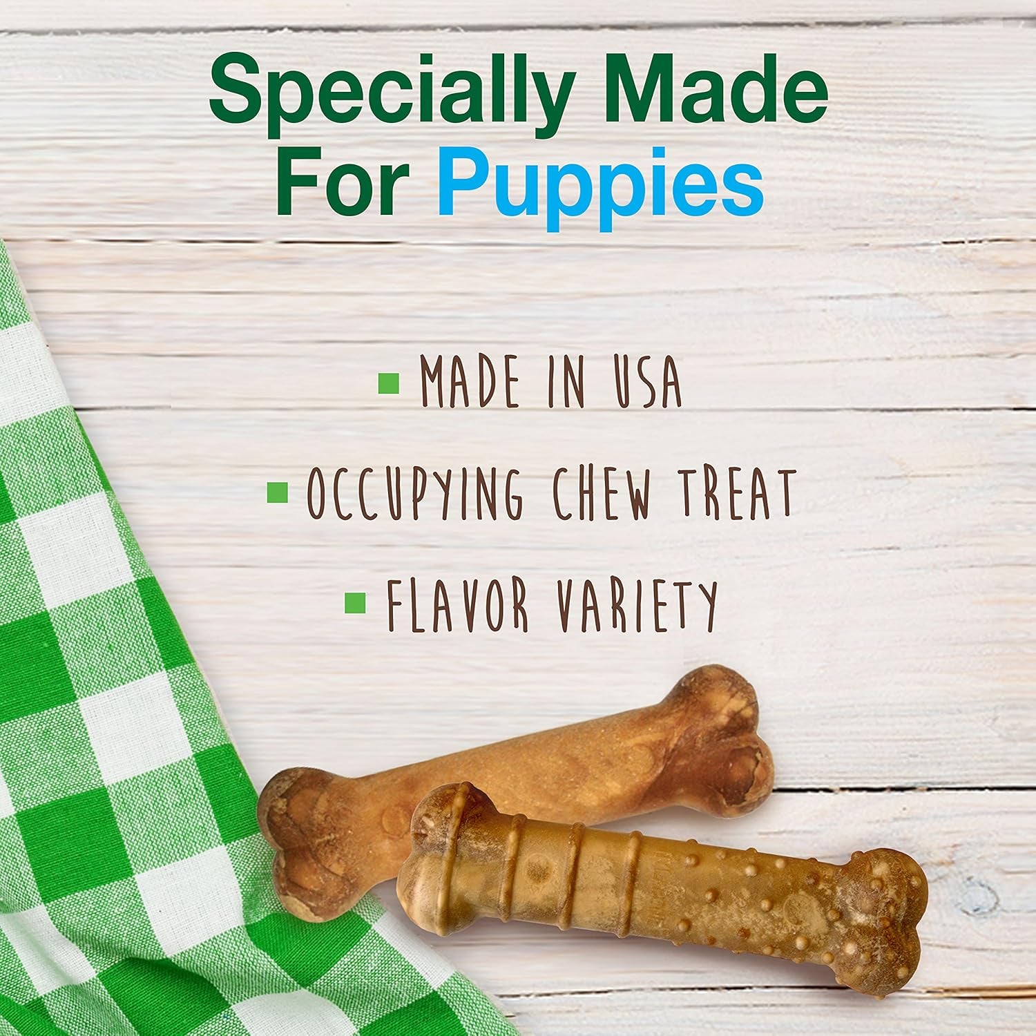 Healthy Edibles Puppy Dog Treats Variety Pack, 3 Count | Roast Beef, Turkey & Apple, Bacon Flavor, Natural Puppy Treats, Made in USA, Highly Digestible, for X-Small Dogs up to 15 Lbs