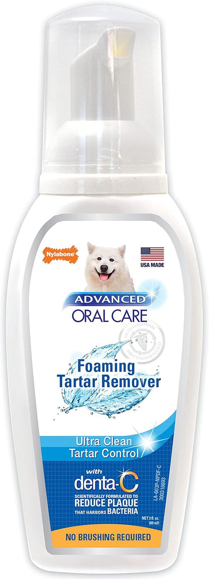 Advanced Oral Care Pet Dental Foam Tartar Remover & Breath Freshener for Dogs, Dog Teeth-Cleaning, 4 Oz.
