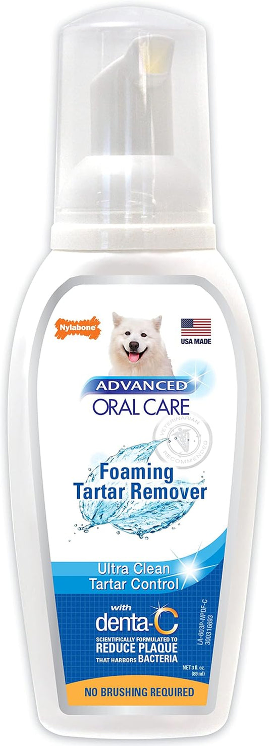 Advanced Oral Care Pet Dental Foam Tartar Remover & Breath Freshener for Dogs, Dog Teeth-Cleaning, 4 Oz.