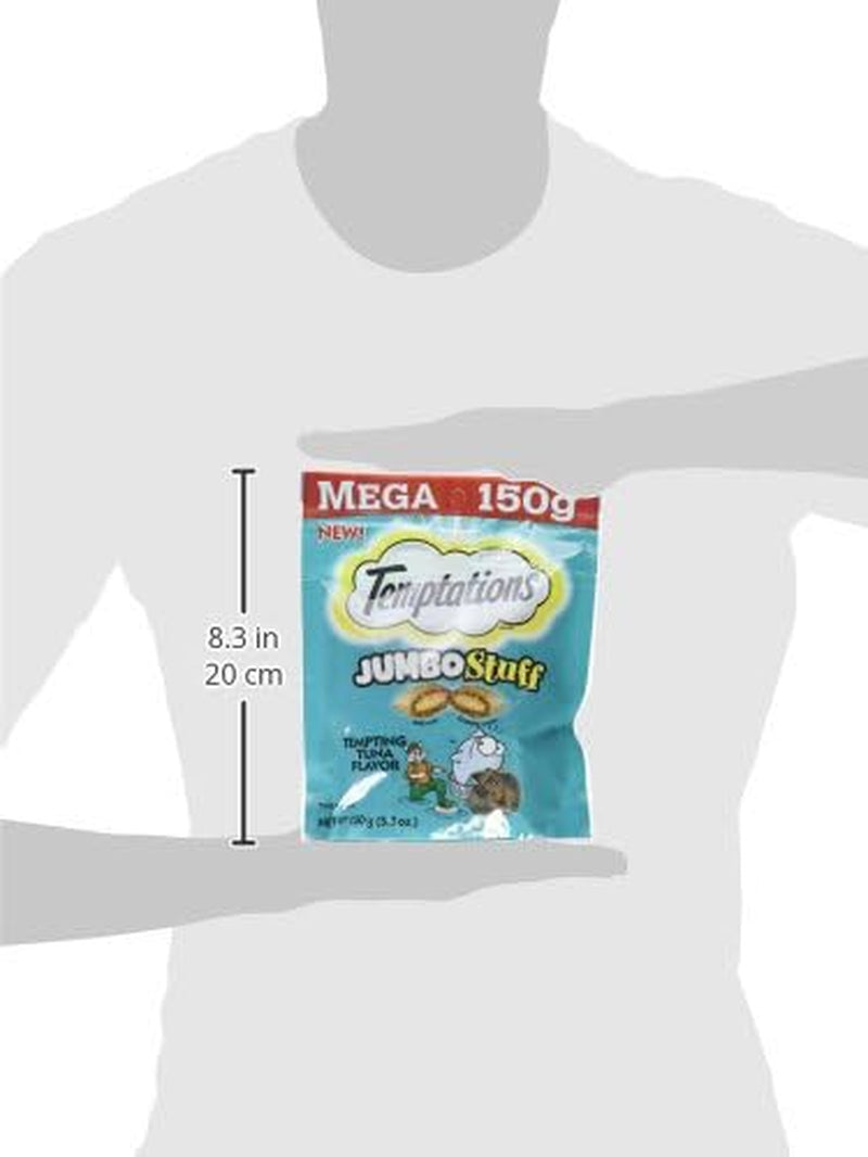 Jumbo Stuff Crunchy & Soft Cat Treats, Tuna, 5.3 Oz, 10 Pack | Crunchy Outside, Soft Inside, under 2 Calories per Treat, Resealable Stay-Fresh Tub, 100% Complete & Balanced