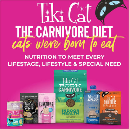 Tiki Cat Seafood Selects Variety Pack, High Protein with Real Flaked Fish, Wet Cat Food Mega Pack for Adult Cats, 2.8Oz. Can (24 Count)