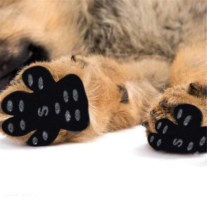 Black Paw Protectors for Dogs Anti-Slip Dog Paw Sticker Disposable Self Adhesive Resistant Dog Shoes Booties Socks Replacement