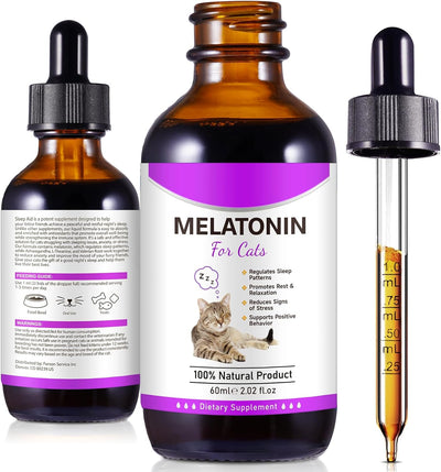 Melatonina para Gatos - Ansiedad, Estrés y Sueño Tranquilo