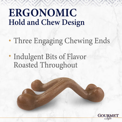 Strong Chew Gourmet Style Wishbone Dog Toy, Dog Chew Toy, Peanut Butter Flavor, Large, 1 Count