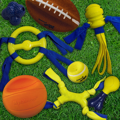 Power Play Dog Football Gripz, Dog Play Toy, Medium