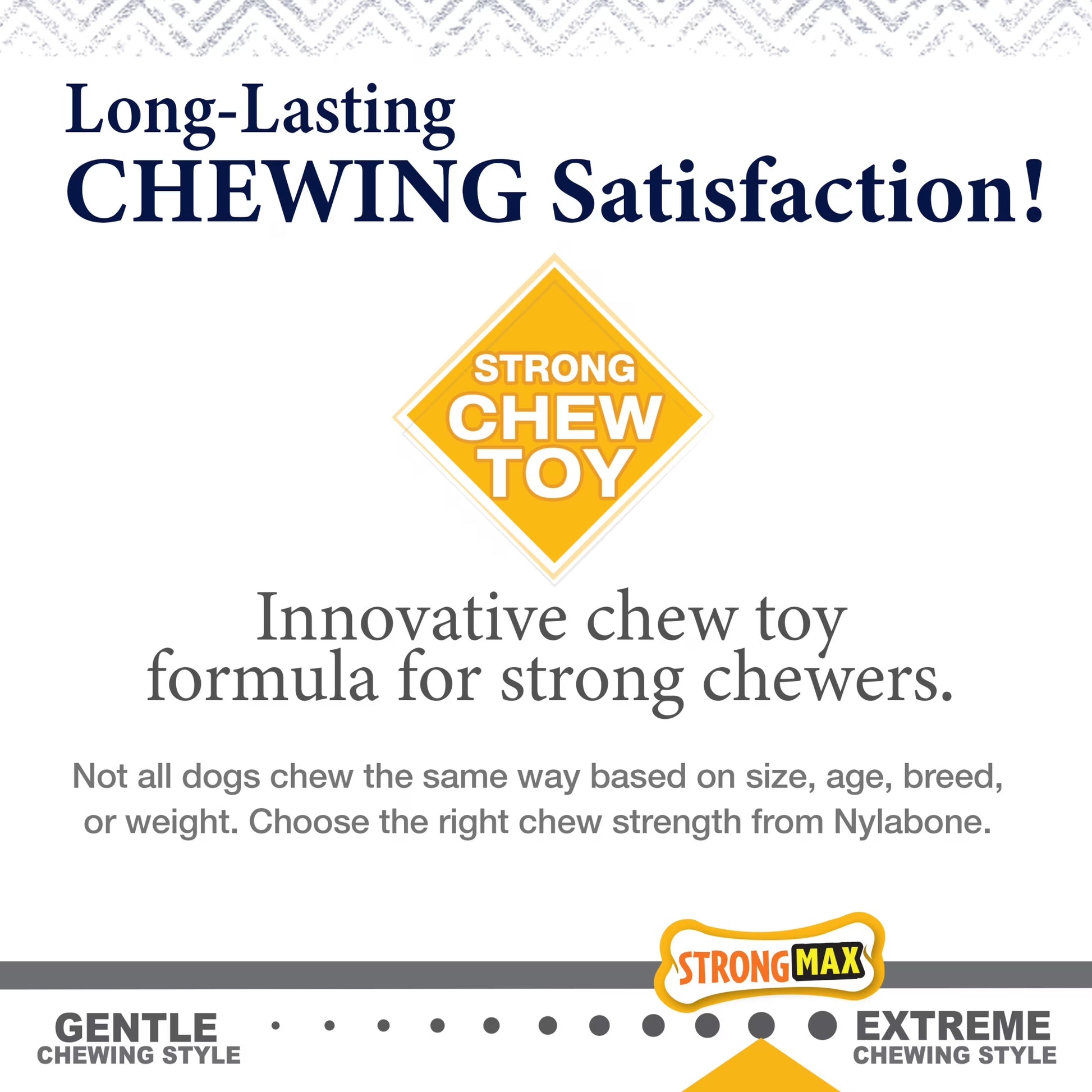 Strong Chew Gourmet Style Wishbone Dog Toy, Dog Chew Toy, Peanut Butter Flavor, Large, 1 Count