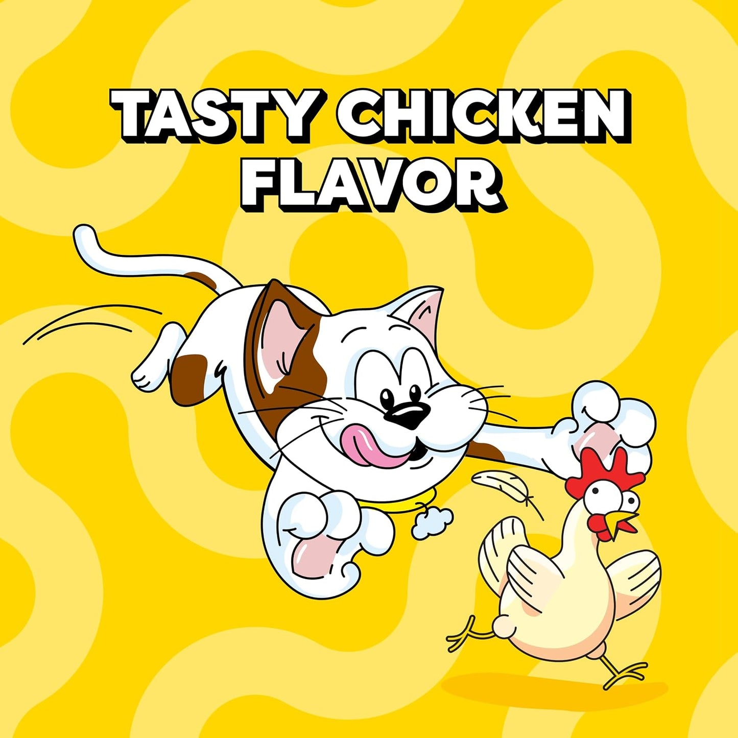 Jumbo Stuff Crunchy & Soft Cat Treats, Chicken, 14 Oz | 100% Complete & Balanced for Adult Cats, under 2 Calories per Treat, Bigger than Classic, Resealable Stay-Fresh Tub