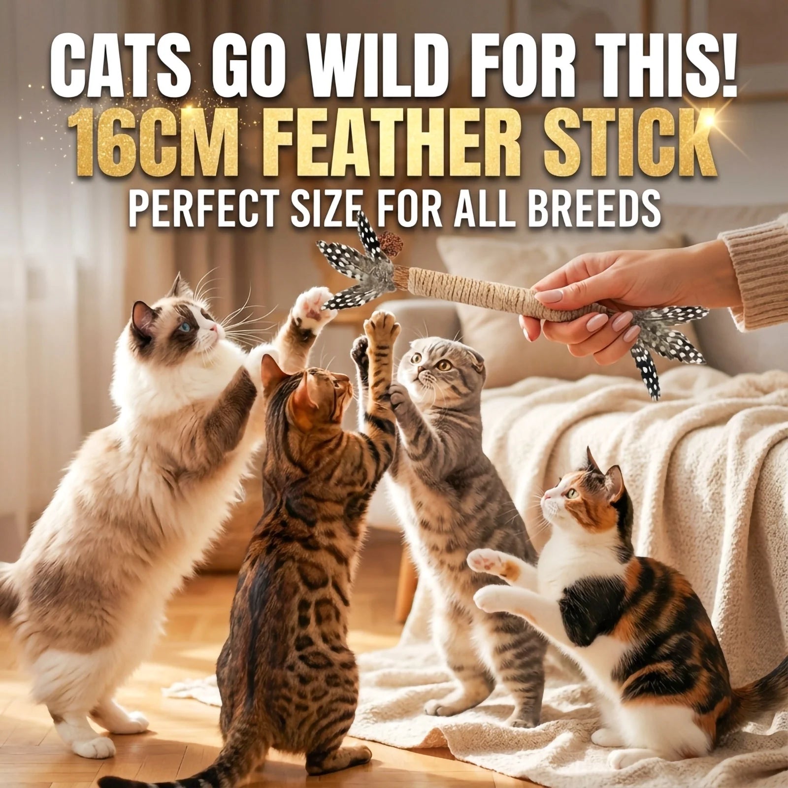 Grembeb Cat Silvervine Toys 7Pcs Kitty Feather Catnip Treat Kitten Snack for Indoor Cats Chew Stick for Self Play