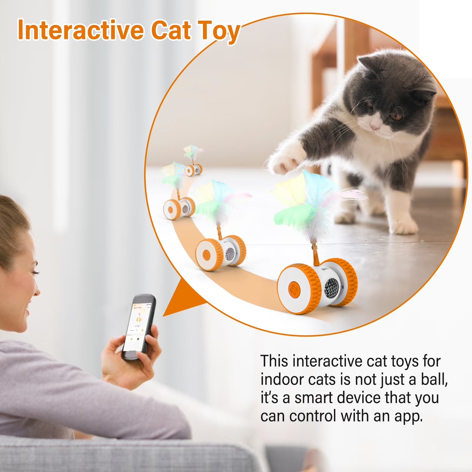 Remote Control Cat Toy Hunting Electronic Cat Toy Smart Moving Home Alone Cat Toys