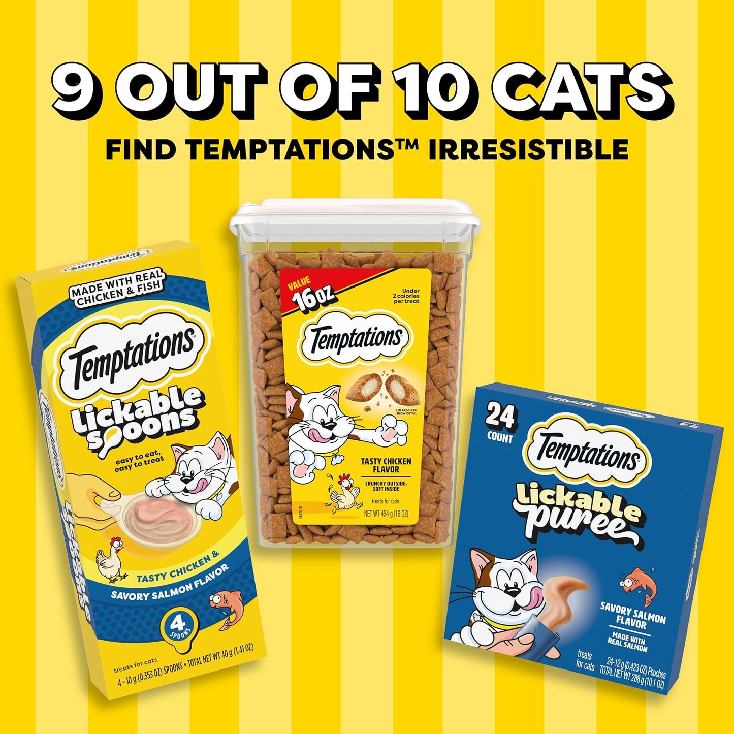 Jumbo Stuff Crunchy & Soft Cat Treats, Chicken, 2.5 Oz, 12 Pack | Crunchy Outside, Soft Inside, under 2 Calories per Treat, Resealable Stay-Fresh Pouches, 100% Complete & Balanced