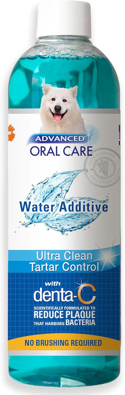 Advanced Oral Care Pet Dental Water Additive, Liquid Tartar Remover & Breath Freshener for Dogs, Dog Teeth-Cleaning, Original Flavor, 16 Oz.